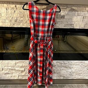Luouse size Large Plaid A-Line dress